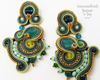 Soutache Earrings, Modus  Fashion Light  Earrings - Dangle earrings - Fashion earrings
