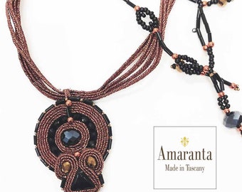 soutache copper metal color for a inca style pendant