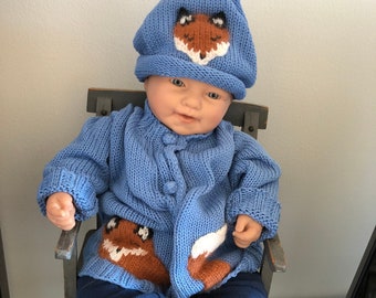 Little Fox Hat and Sweater Set