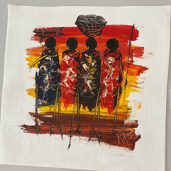 Tanzanian Masai Paintings on Canvas