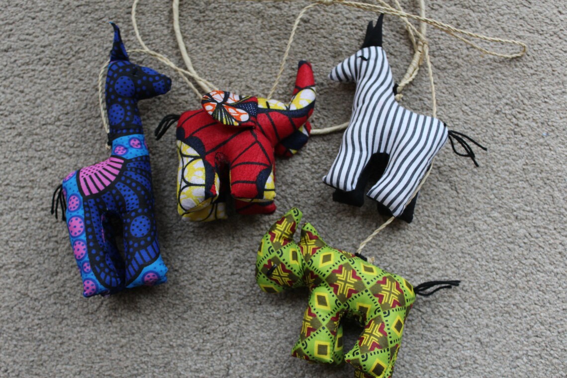 African Safari Baby Animal Mobile Etsy