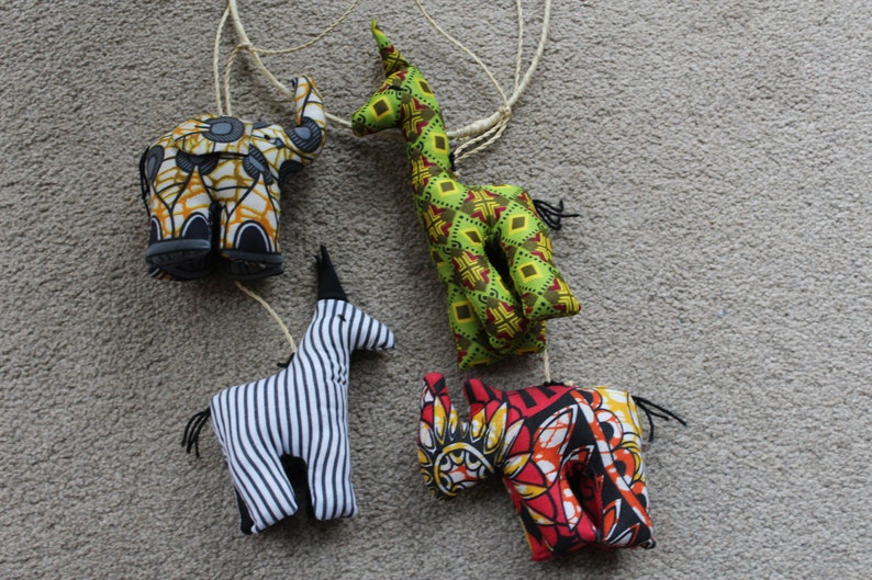 African Safari Baby Animal Mobile Etsy UK
