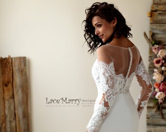 Pencil Wedding Dress Etsy