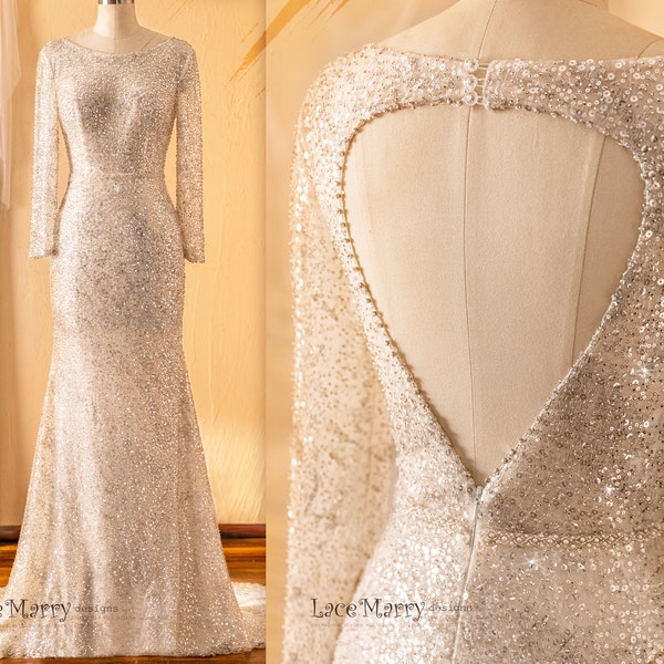 Sequin Wedding Dress - Etsy