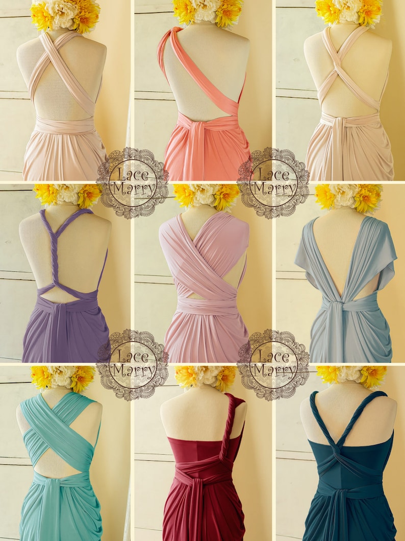 Powder Blue Infinity Bridesmaid Dress with Long Greek Style Etsy