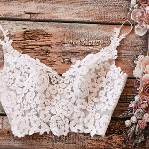 Amazing Lace Crop Top, Bridal Separate Top, Lace Top for Bridesmaids, Sexy Lace Bolero, Wedding Skirt, Horsehair Skirt, Wedding Dress Set