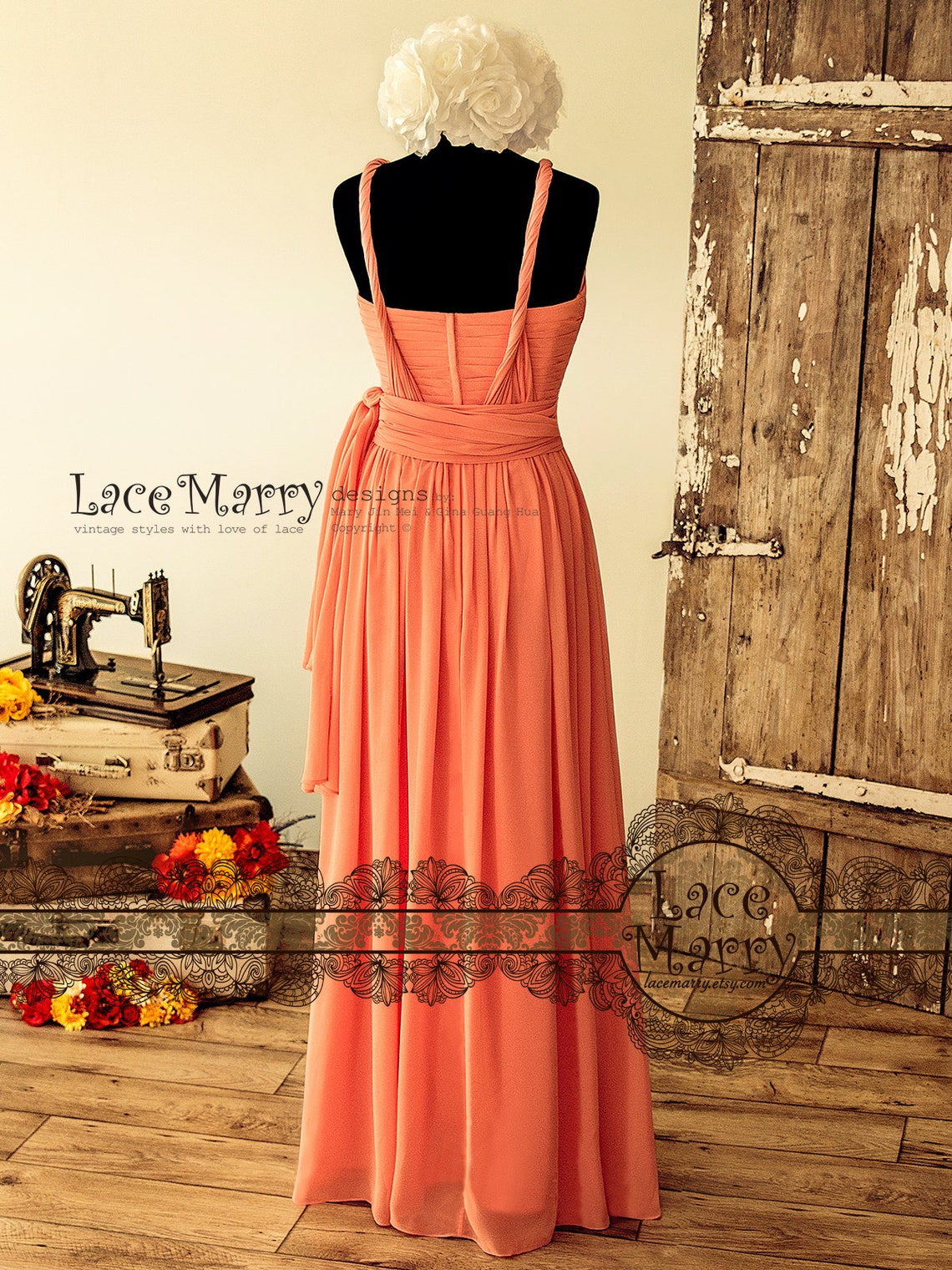 Infinity Chiffon Multiway Bridesmaids Dress with Structured Etsy