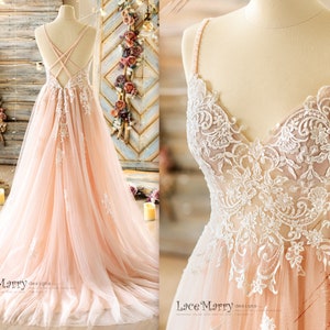 Gatsby Vintage Style 20s Pink Wedding Dress With Crystal Beading & Ostrich  Feather, in Caramel Pink Blush NOELLE -  Canada