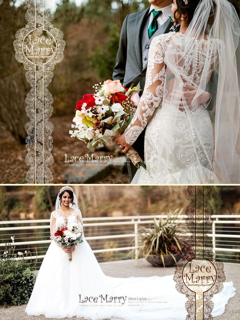 Long Sleeves Mermaid Style Wedding Dress