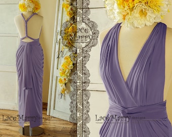 Convertible Lavender Bridesmaid Dress | Infinity Prom Gown