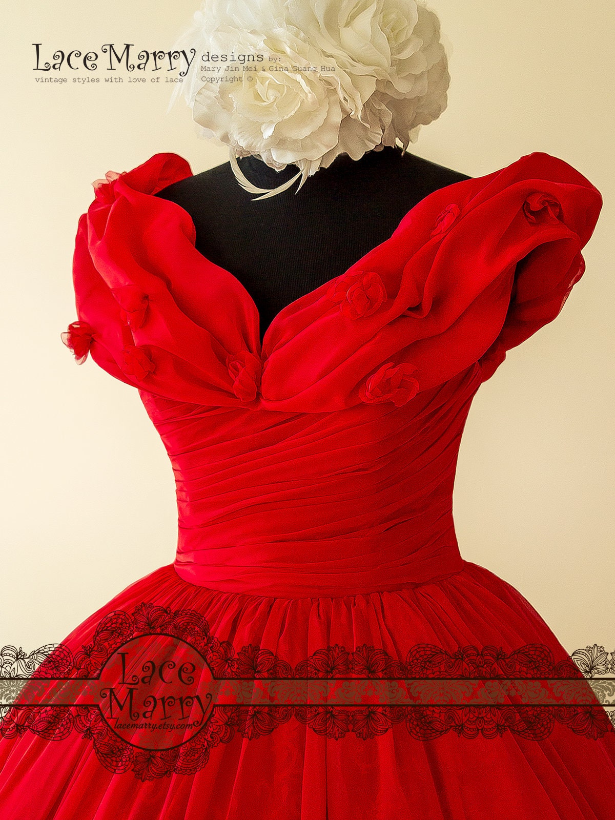 strapless open back dress RED PRINCESS DRESS