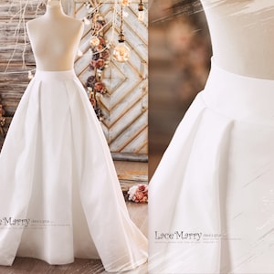 NORAH / A Line Bridal Skirt with Folded Design, Separate Wedding Skirt in Ivory Color, Wedding Skirt, Custom Made Bridal Skirt