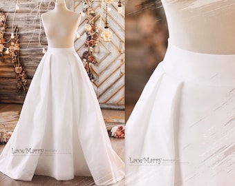 NORAH / A Line Bridal Skirt with Folded Design, Separate Wedding Skirt in Ivory Color, Wedding Skirt, Custom Made Bridal Skirt