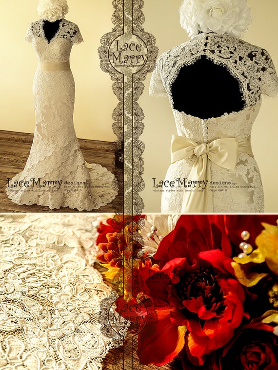 red and cream wedding dress