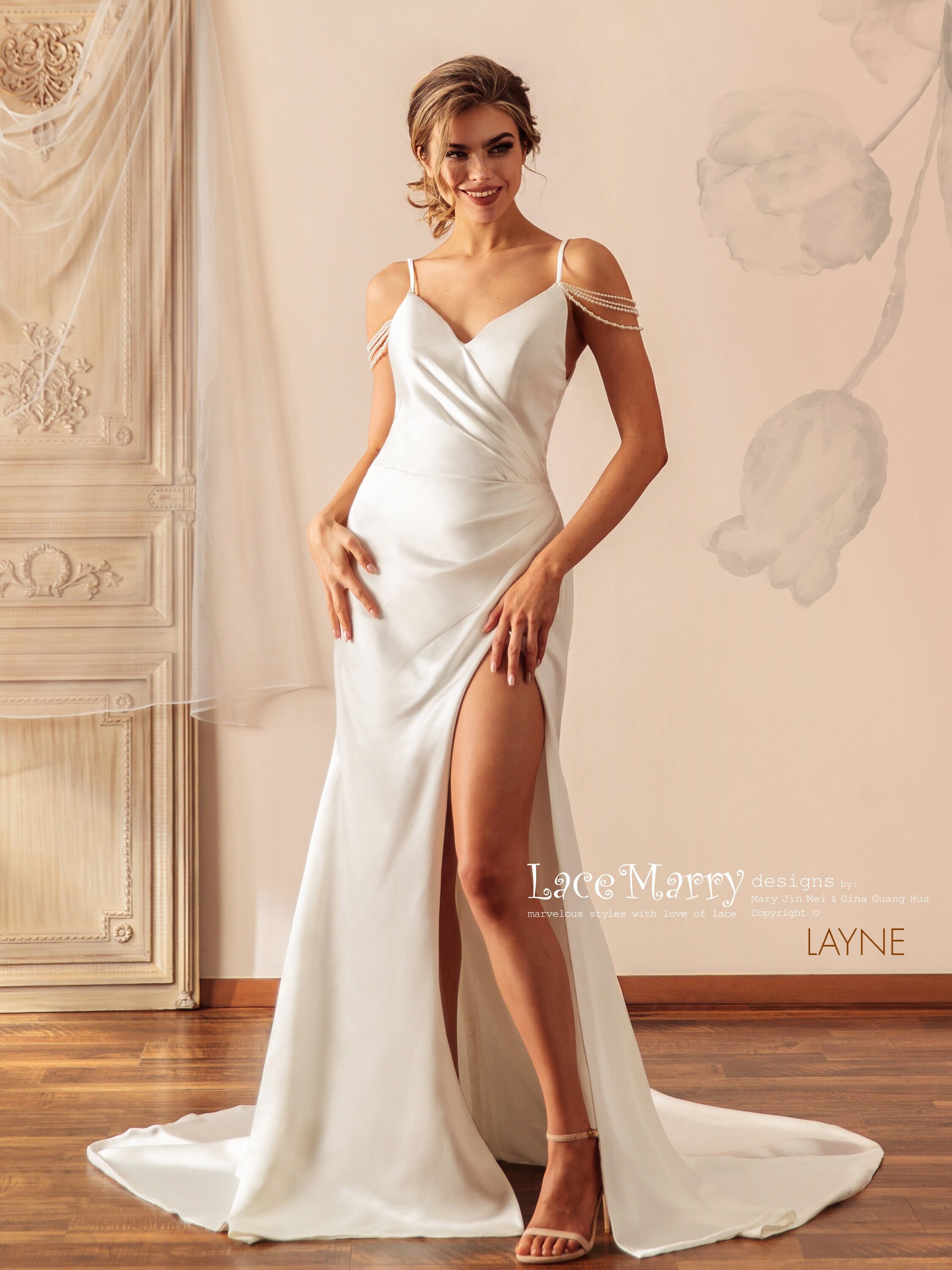 美品】ANDMARY fuller silky dress