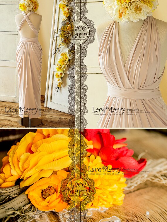 Nude Blush Infinity Dress for Bridesmaids Party