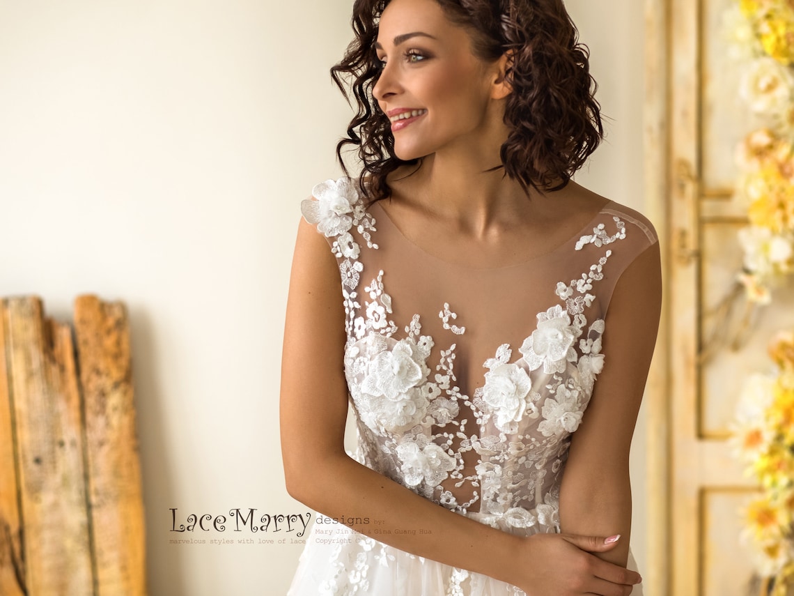 Brautkleid 3D Spitze - Brautkleider mit 3d spitze für dich 5 • 5