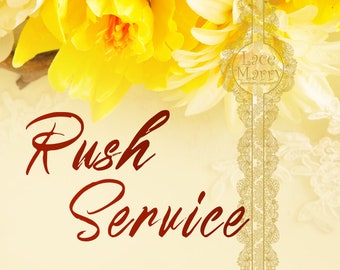 Rush Service, Priority and Faster Production for Your Beautiful Dress