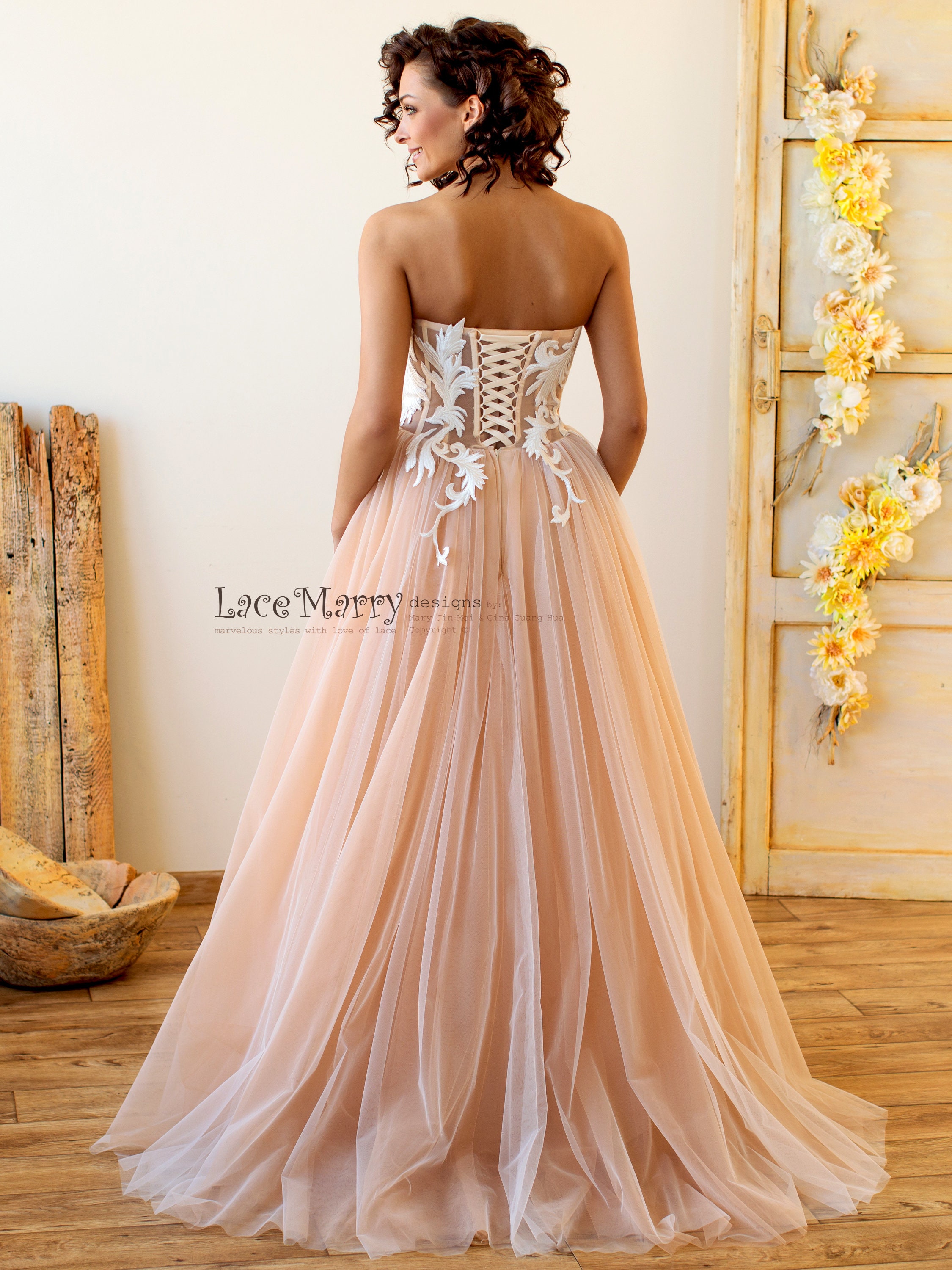 Corset back wedding dress discount