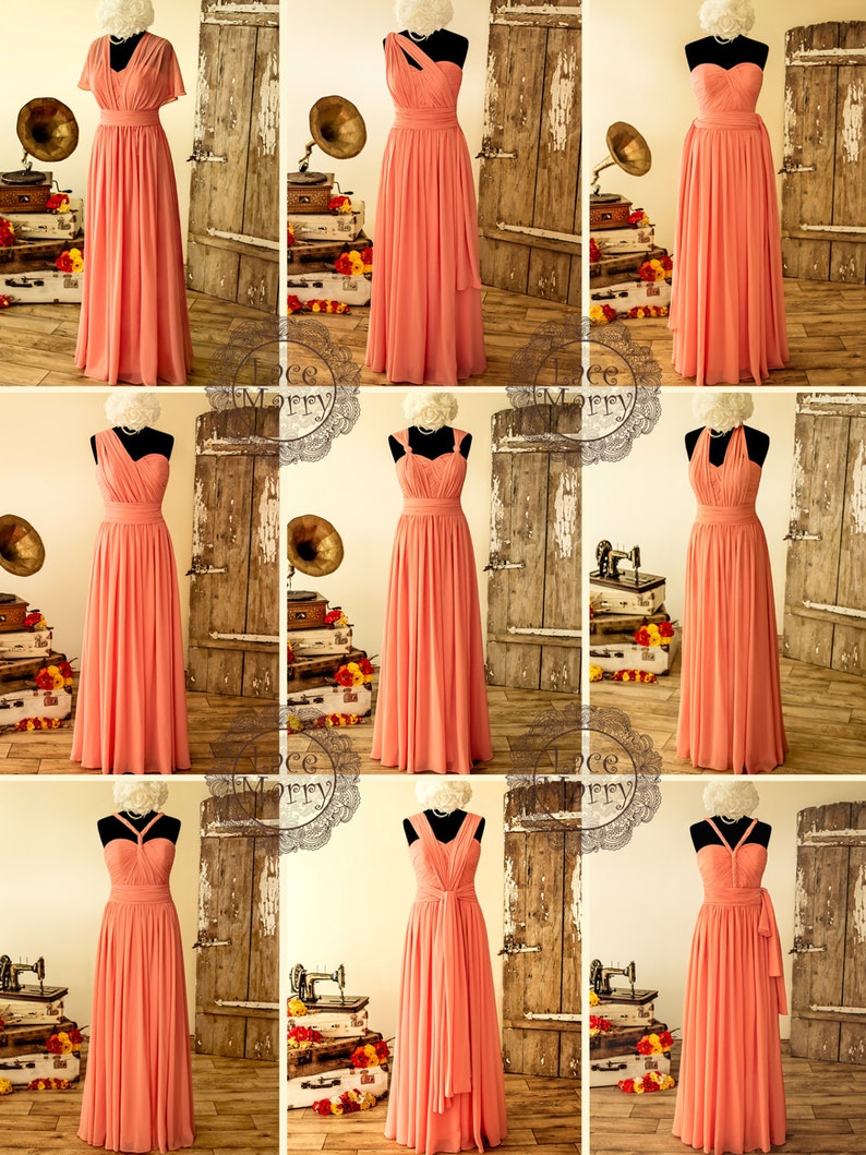 Infinity Chiffon Multiway Bridesmaids Dress With Structured Etsy