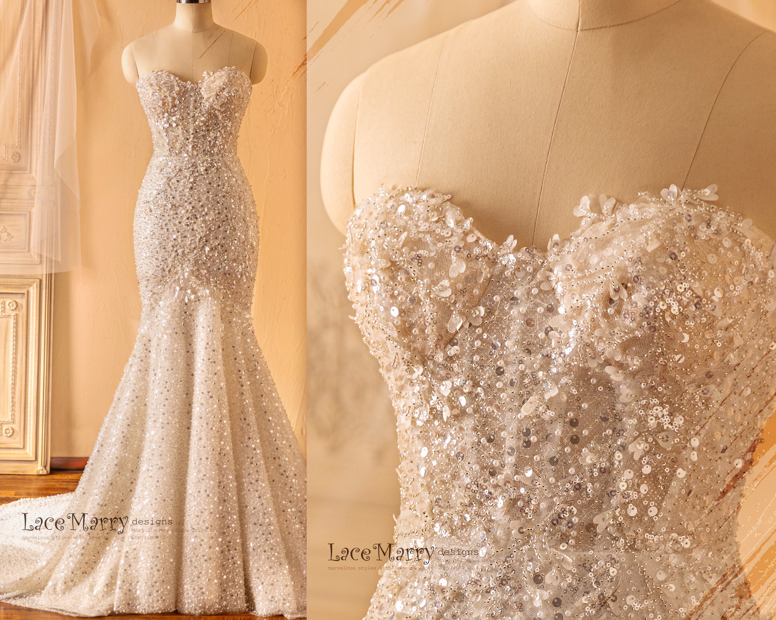 Luxury Bling Bling Wedding Dresses, Elegant Newest Bridal Gowns –  ClaireBridal