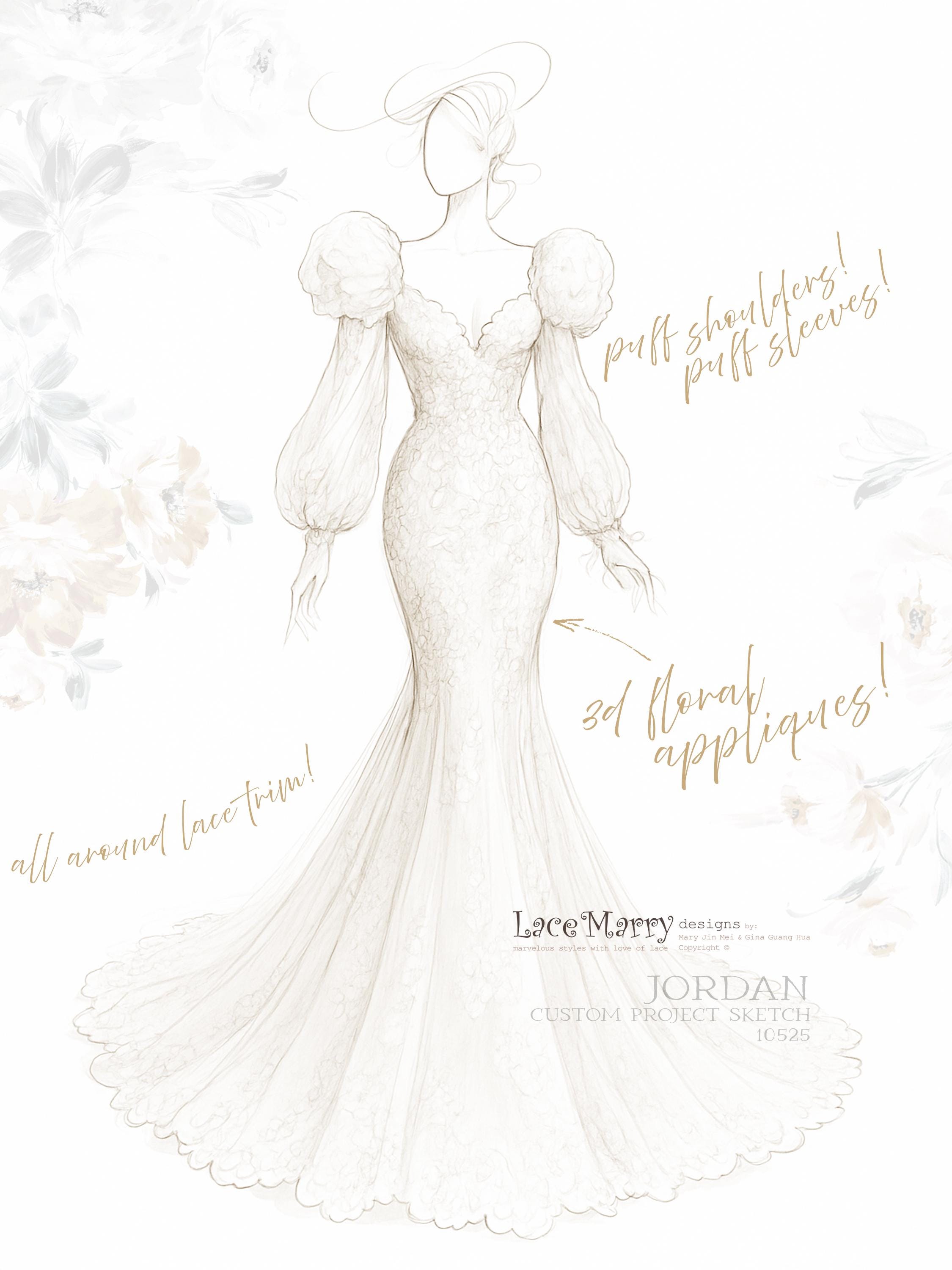 jordan pink wedding dress Style Jordan 44017