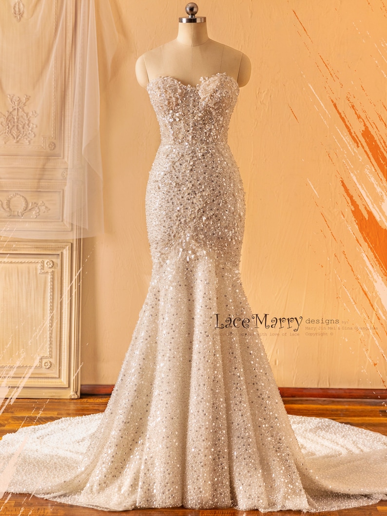 ANTONELLA / Exclusive Sparkling Wedding Dress Strapless image 2