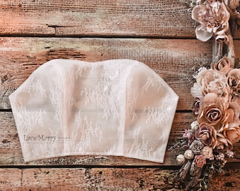 Separate Lace Panel to Provide Additional Coverage for Your Crop Top or Sheer Dress