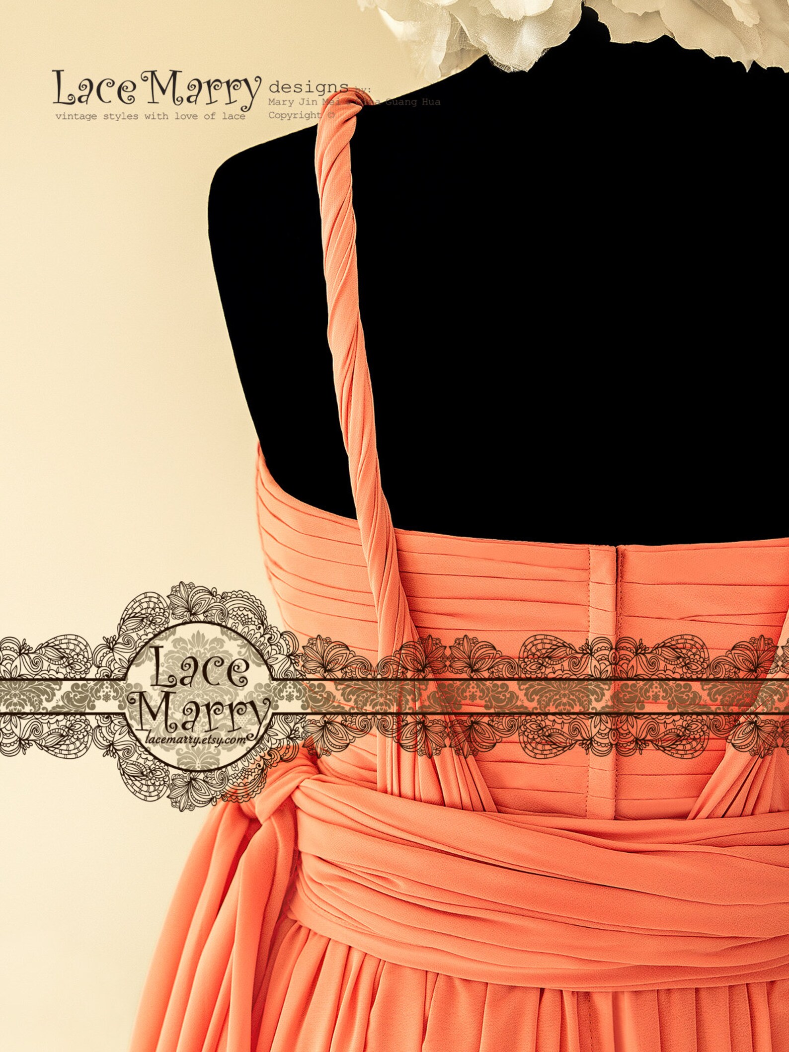 Infinity Chiffon Multiway Bridesmaids Dress With Structured Etsy