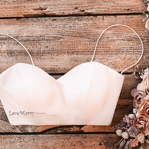 Bridal Bustier with Sweetheart Neckline and Adjustable Lace up Back, Bustier with High Waist Cut and Thin Straps, Bridal Underwear Corset
