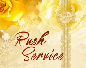 Custom Bridal Dress Rush Service, Priority Production