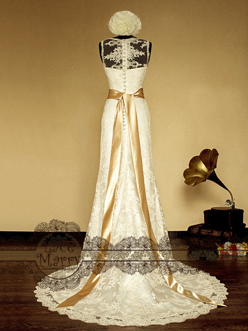 Timeless Beauty Vintage Inspired Lace Wedding Dress Features - Etsy