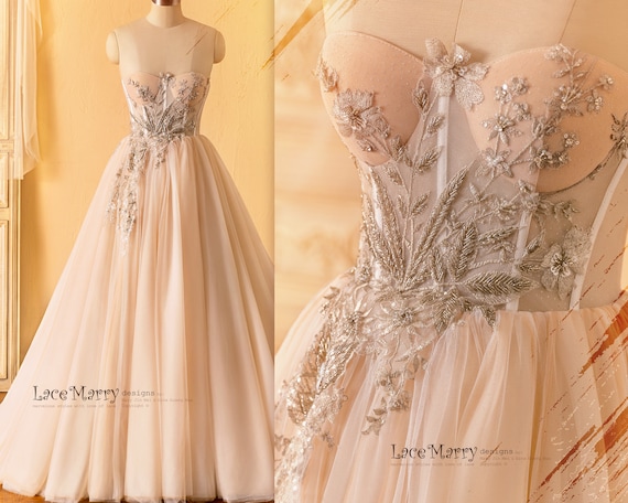 Corset Strapless Wedding Dress -  Canada