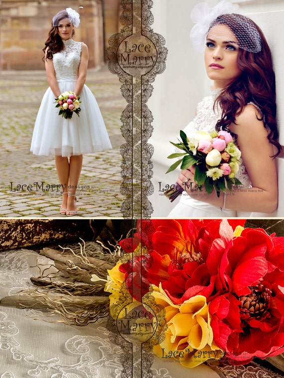 Custom Short Wedding Dress Knee Length Wedding Dresses Short Etsy