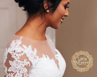 Personalized Wedding Dress, Custom Wedding Gown, Matching Flower Girl Dress, Matching Veil, Matching Lace Bolero, Custom Made Wedding Dress