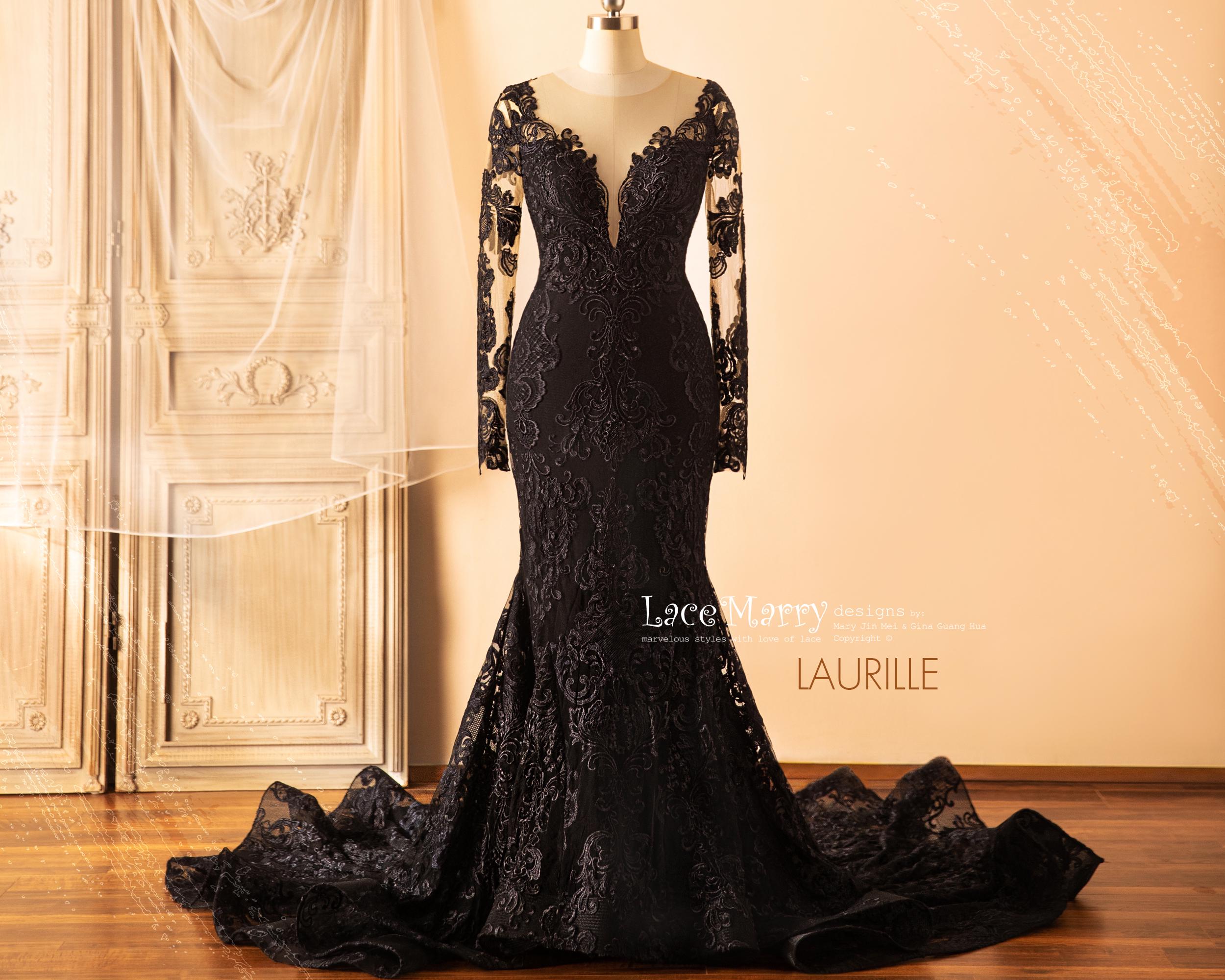 knee length dresses for ladies Udaya Black Lace Long Sleeve Maxi Dress – THE DRESSING ROOM main image 1