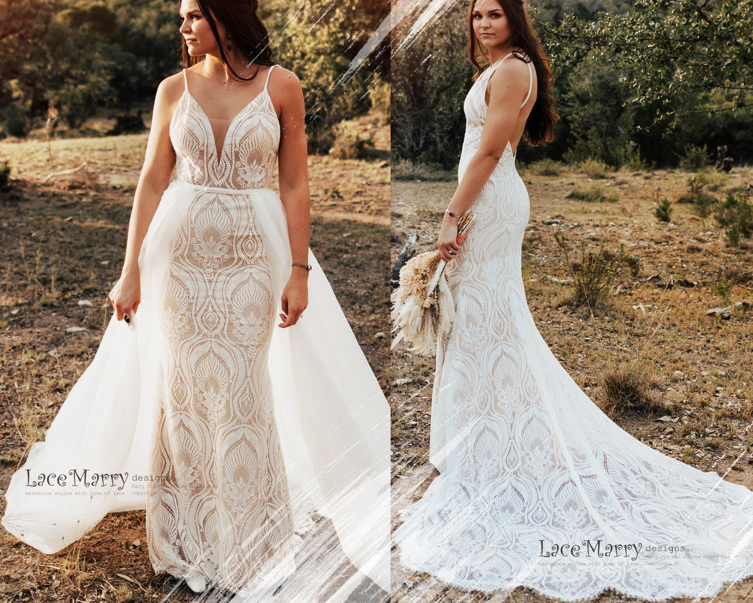 Novia real Marissa con el vestido Orla - Grace Loves Lace US