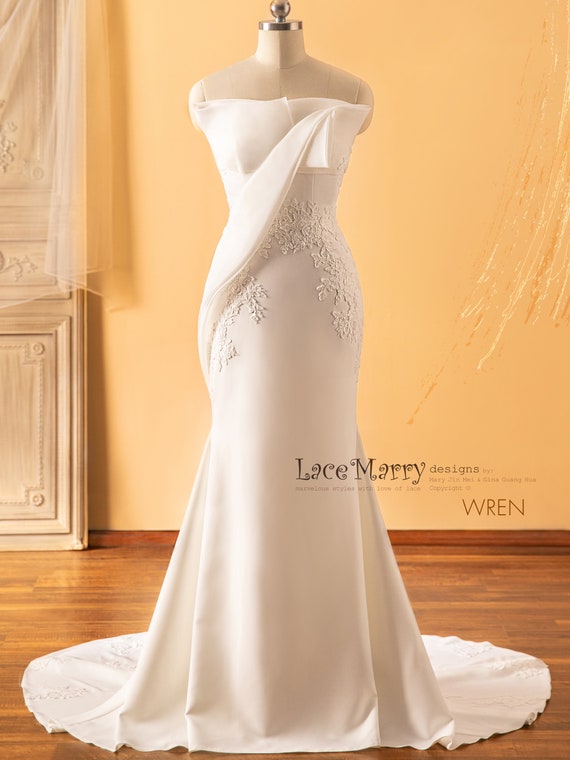 sachin and babi light blue dress Minimalist Wedding Dresses