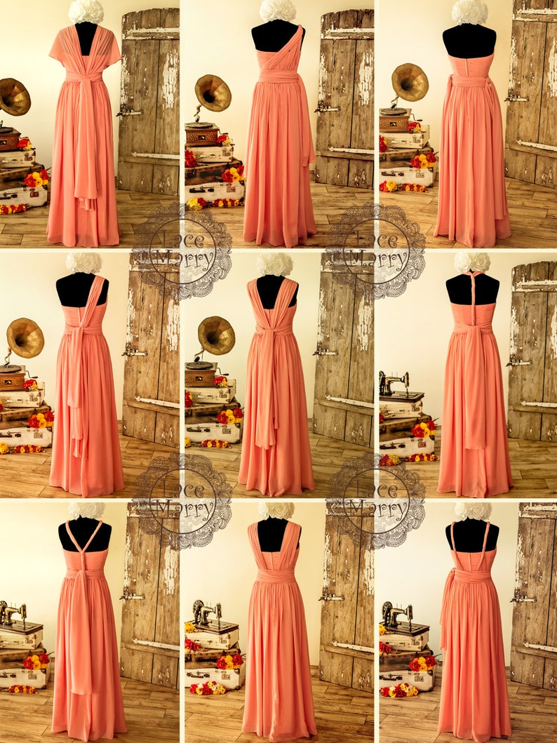 Infinity Chiffon Multiway Bridesmaids Dress With Structured Etsy