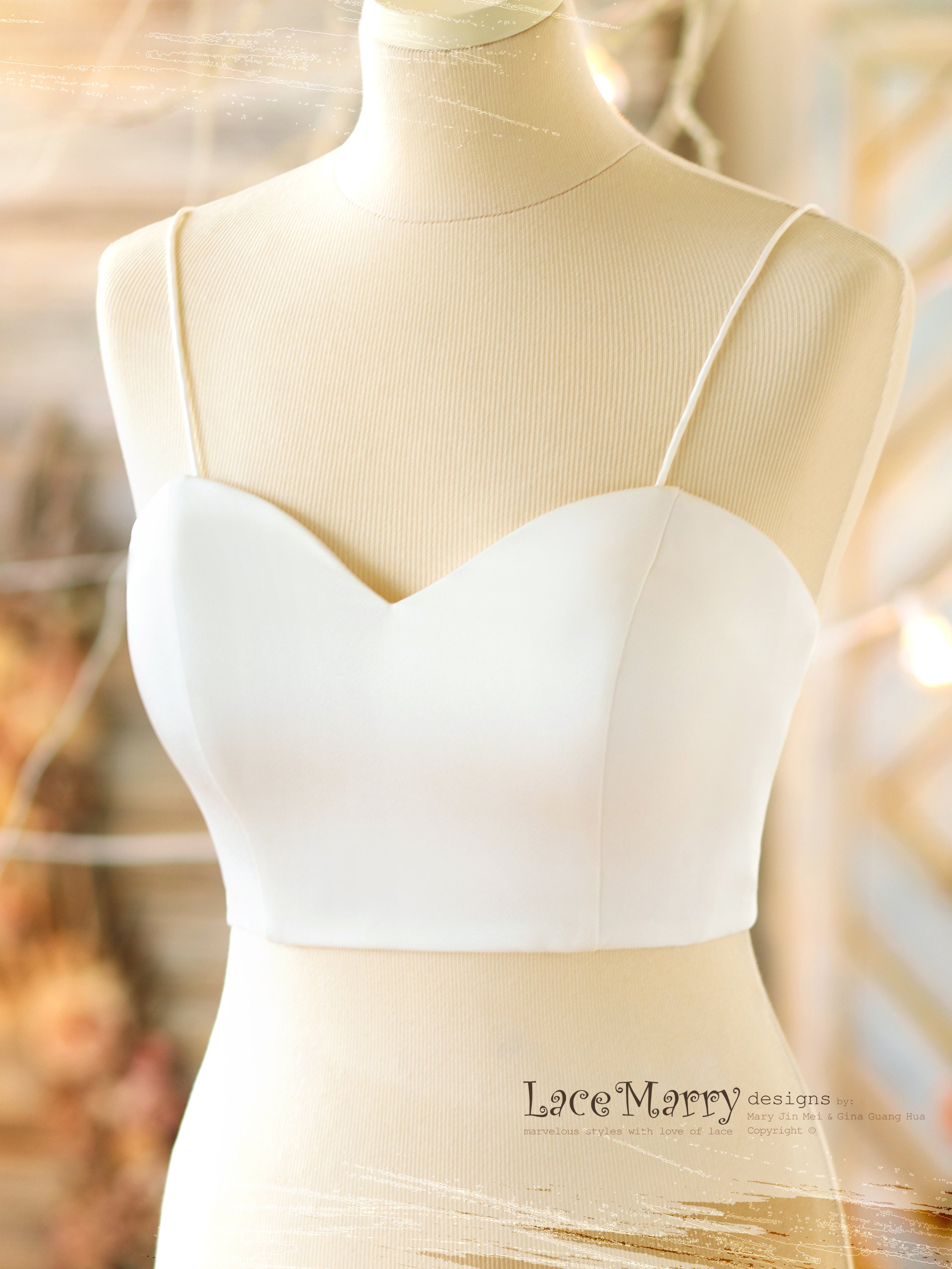 Beter Klap winnen Sweetheart Neck Bridal Bustier Plain Bridal Bustier Ivory - Etsy Hong Kong