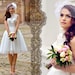 Custom Short Wedding Dress, Knee Length Wedding Dresses, Short Boho Wedding Dresses, Bohemian Style, Keyhole Back, Tulle Skirt Dresses 