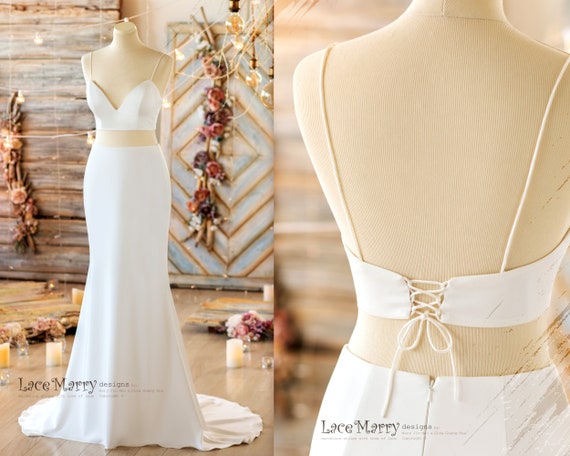 Bridal bustier low back 2025