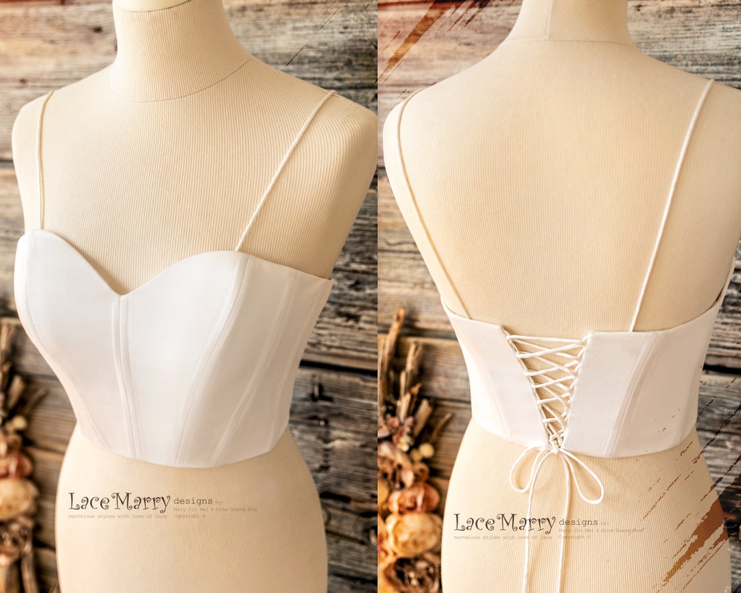 Push-up Bra Bridal Corset Bustier White & IVORY Wedding 32 34 36