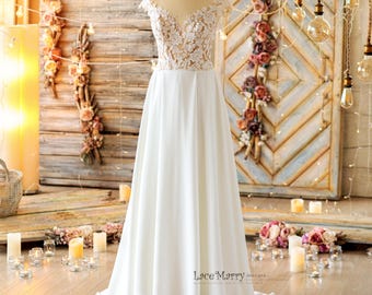 lace top flowy bottom dress Milan main image 0
