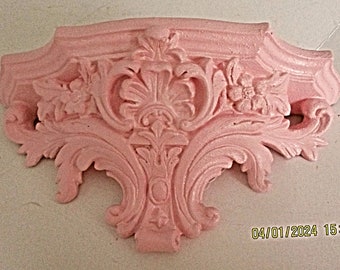 Upcycled Pink Shelf, French Style, Baroque, Kids' Room Decor, Girls' Room, Victorian, Shabby Chic, Nursery Room Decor, Babies  Room Decor