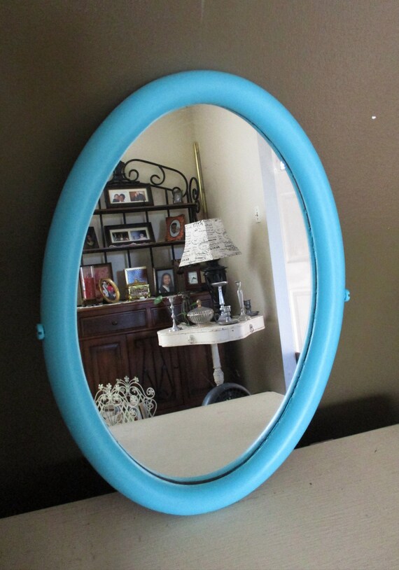Large Oval Wall Mirror Up Cycled Vintage Decor Hanging Shabby Chic Cottage Modern Uni Nursery Room Bath