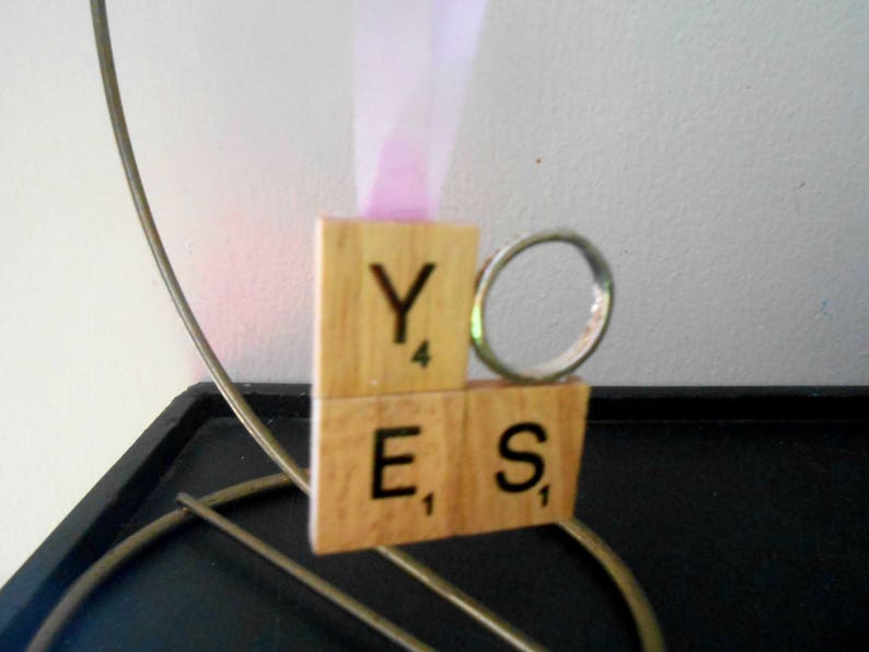 Weddings Marriage Proposals Bridal Gifts Tile Art YES Engagement Wedding Favors Bridal Showers Yes I Do Scrabble Tiles