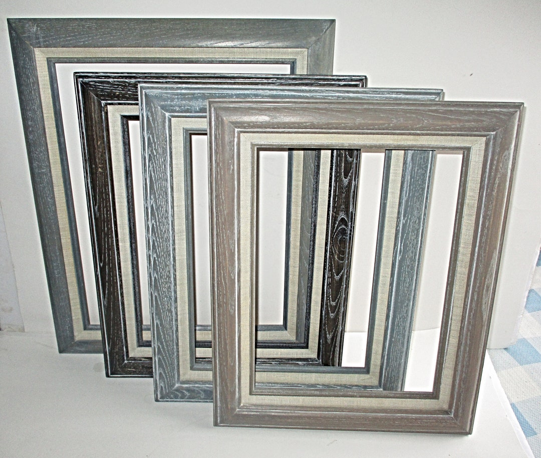 Large Open Picture Frames, Four Frames Set, Wall Gallery, Canvas Prints