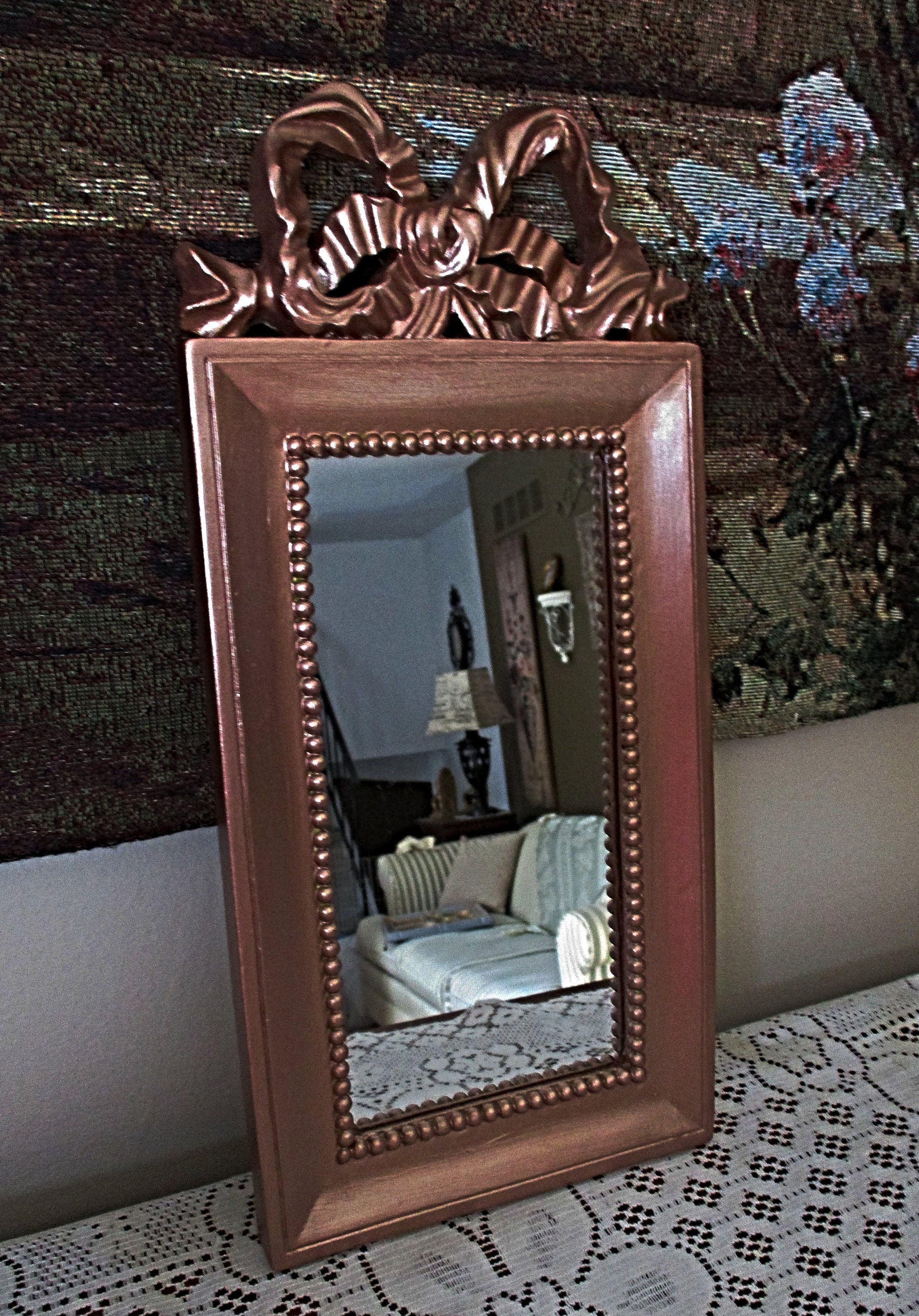 Wall Mirror, Small Mirror, Tall Skinny Mirrors, Rose Gold, French Wall Decor, Baroque Mirrors, Vintage Mirrors, Modern Wall Decor