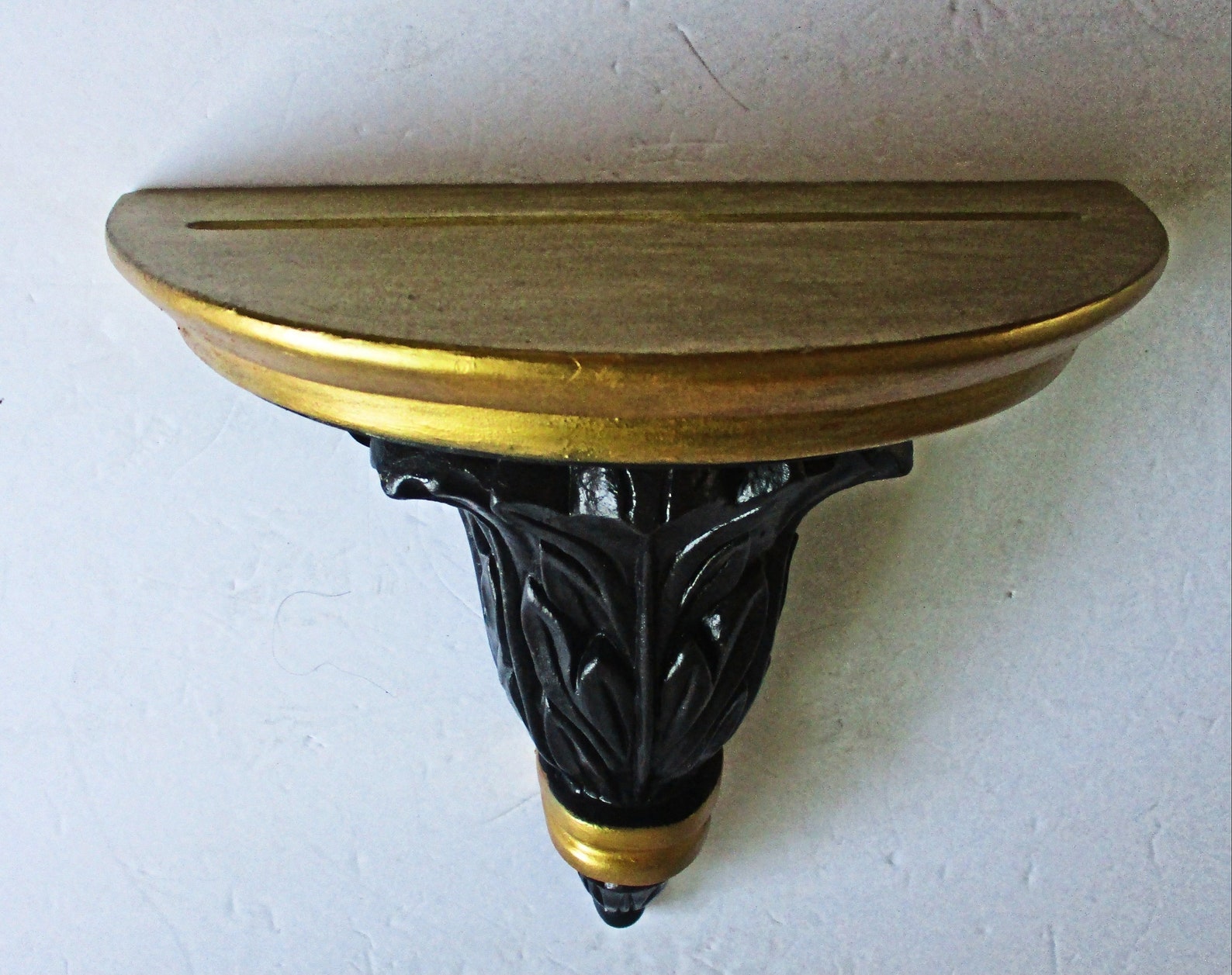 LARGE Wall Shelf Black and Gold Shelf French Baroque Design | Etsy